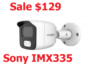V247 / Bitvision App 5MP IP LED/Full Color At Night Fixed Bullet Camera Sony IMX335 Onvif