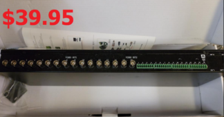 BALUN 16 PASSIVE CHANNELS HD TVI/CVI/AHD RackMount 1U