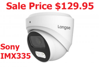 V247 / Bitvision App 5MP IP LED/Full Color At Night Fixed Turret Camera Sony IMX335 Onvif