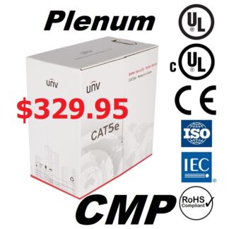UNV CAT5e UL CMP (350 Mhz) 24AWG Plenum 1000FT Pull Box Network Cable Option White