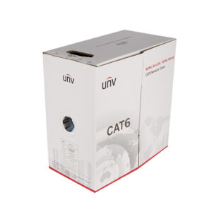 UNV CAT6 UL CMR (550 Mhz) 23AWG Riser 1000FT Pull Box Network Cable Option for White, Black, Blue and Grey