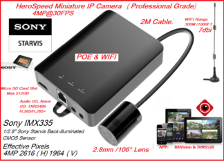V247 / Bitvision App  Mini WIFI&POE Camera 4MP Sony IMX335