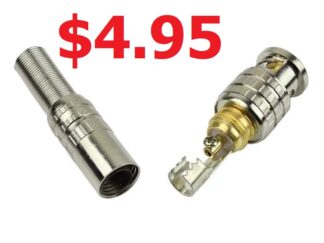 Speedex BNC Male SCREW-ON RG59 American Type Coax Adaptor 2 X Stronger