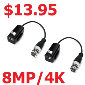 4K Video Balun Single Channel BNC over RJ45 Push-Pin Type