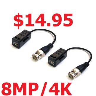 4K Video Balun Single Channel BNC over RJ45 Screw-Pin Type