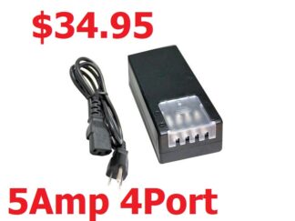 Security 4-Port DC Power Adaptor 12V / 5A cUL Listed