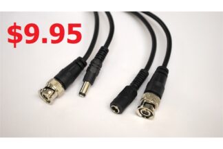 Speedex Siamese RG59 BNC / CCTV Power Cable, 10ft Black