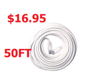 50 ft. CAT5E UTP White Patch Cord Network Ethernet Cable