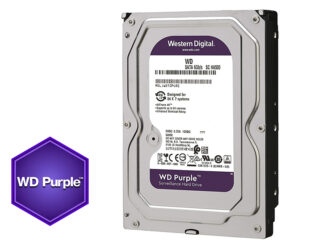 Western Digital 4TB WD Purple Surveillance Hard Drive - 5400 RPM Class, SATA 6 Gb/s, 64 MB Cache, 3.5 Inch - WD40PURZ (Price Includes install into XVR/NVR)