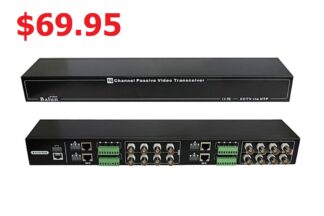 BALUN 16 PASSIVE CHANNELS HD TVI/CVI/AHD RackMount 1U
