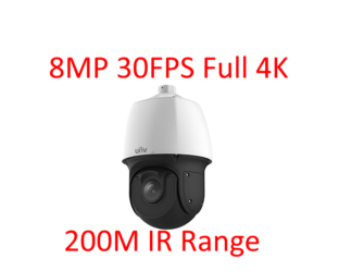 UNV 8MP Full 4K 30FPS 200M IR Ai Auto Tracking PTZ , (NDAA) IPC6658SR-X25-VF
