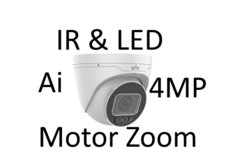 UNV 4MP Starlight ColorHunter Ai Intelligent , LED & IR Dual Illuminators , Motor Zoom Lens Turret (NDAA) IPC3634SE-ADZK-WL-I0