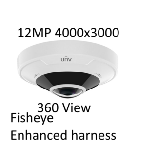UNV 360 Degree 12MP 4000x3000 Two Way Audio (NDAA)IPC86CEB-AF18KC-I0