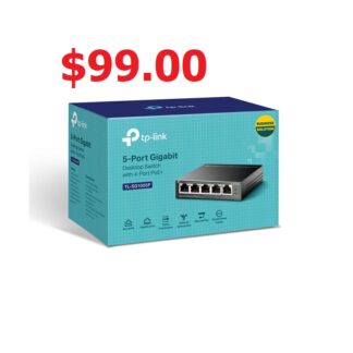 TP-Link TL-SG1005P 5-Port Gigabit Desktop Switch with 4-Port PoE+ (65W)