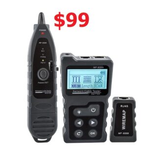 NF8209 RJ45 Network Cable Wiremap Tester and Wire Tracker with Length Measurement, PoE Testing and NCV Function