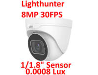 UNV 8MP 30FPS IR 40M 0.0008Lux Ai Intelligent Super StarLight LightHunter IR Bullet Camera Motor Zoom Lens