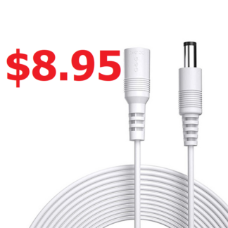 Security Power Extension DC Cable 2.1MM X 5.5MM 10FT
