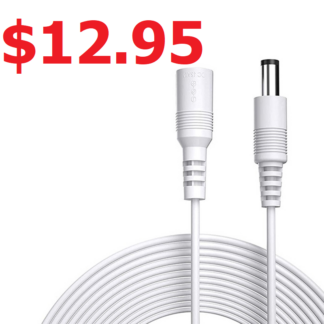 Security Power Extension DC Cable 2.1MM X 5.5MM 25FT