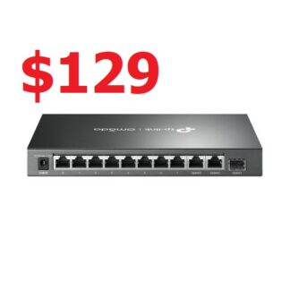 TP-Link DS111P Omada 8-Port 10/100Mbps + 3-Port Gigabit Unmanaged Desktop Switch with 8-Port PoE+ (65W)