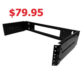 3U Extendable 22-35CM Steel Wall Mount Server Bracket with Hinge Design