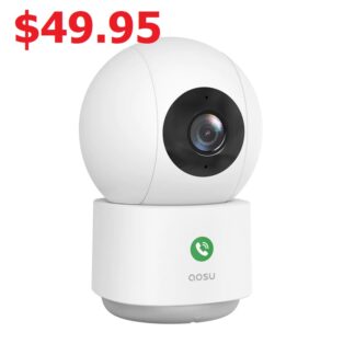 Aosu INDOOR C2E 4MP Wireless Dual-Band Wi-Fi Smart Indoor Camera with One-Button Call Function, 2-Way Audio and Motion Tracking **NOTE We Price Match On AOSU Cameras**