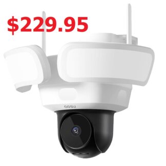 Aosu L5P 5MP Wireless 120V Floodlight UHD PT Camera with Color Night Vision Smart AI Threat Detection, Motion Tracking, Sound-Light Alarm and 2-Way Audio **NOTE We Price Match On AOSU Cameras**