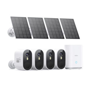 Aosu C7P-4H 3MP 4pcs Solar-Powered Dual Band Wi-Fi Cameras with Spotlight,166° Wide-angle Lens AI, 2-Way Audio Function and 32GB Local Storage Box **NOTE We Price Match On AOSU Cameras**