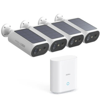 AOSU SolarCam System P1 SE System (4 Camera Kit) (2K 4MP) With Local Storage Base Station **NOTE We Price Match On AOSU Cameras**