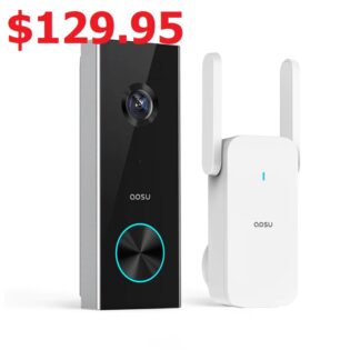 Aosu Video Doorbell Pro V8P 4MP Battery-Powered Wireless Wi-FI Smart Video Doorbell and Chime with AI Detection **NOTE We Price Match On AOSU Cameras**