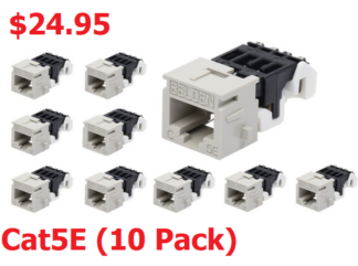 Belden AX100645 Pack CAT5e EZ-MDVO Modular Keystone Jack_10pcs
