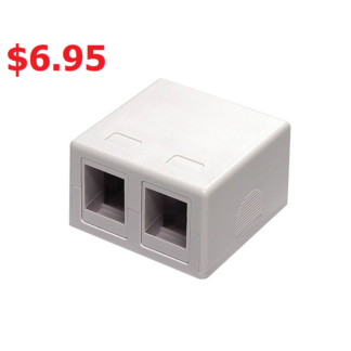2 ports keystone surface mount box_White