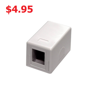 1 port keystone surface mount box_White