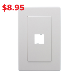 Belden A0405257 MDVO 1 Port Faceplate Single Gang Flush White (Keystone)