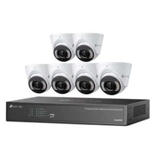TP-LINK VIGI NK8MP-T6425-2T 6pcs 4MP Full-Color Turret IPC & 8 Channel PoE+ NVR KIT with 2TB HDD installed