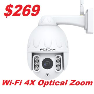 Foscam SD4 4MP Dual-Band Wi-Fi 4X Optical Zoom PTZ Outdoor Wireless IP Camera with 2-Way Audio
