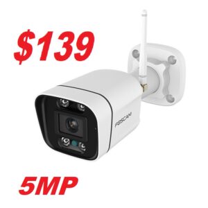 Foscam V5P 5MP Dual Band WI-FI IP Camera with Sound and Light Alarm Smart Detection