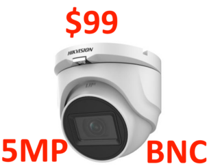 Hikvision DS-2CE76H0T-ITMF Turbo HD 5MP 2.8mm Lens Fixed Turret Camera **BNC Camera**