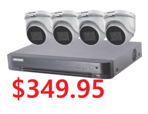 Hikvision  TurboHD (BNC) EKI-T7204U1TA 4 Channel 5MP DVR with 1TB HDD & 4 5MP Night Vision Turret Cameras Kit