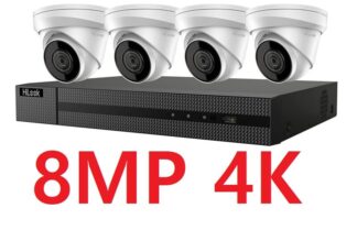 HiLook by Hikvision IK-4248TH-MH/P 4K 4 Channel 4pcs 4K Turret IP Camera Kit with 2TB HDD