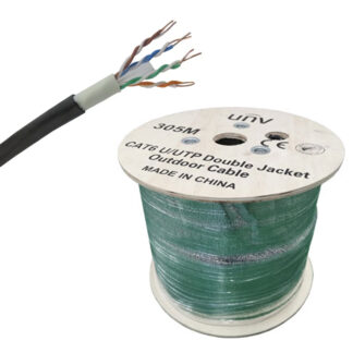 UNV UTP Cat6 Double Jackets Direct Burial (550 Mhz) 24 AWG HEAVY Duty Polyethylene Outdoor 1000 FT Cables