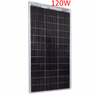 120 Watt 12 Volt Transparent Bifacial Solar Panel - Monocrystalline Solar Module with Glass Encapsulation, Heavy-Duty Aluminum Frame & MC4 Connectors