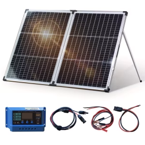 140W (70 * 2) Portable Folding 18V Rigid Glass Solar Panel Monocrystalline Solar Cell Kit