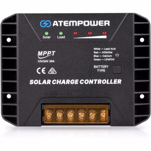ATEM POWER 20A 12V/ 24V MPPT Solar Controller